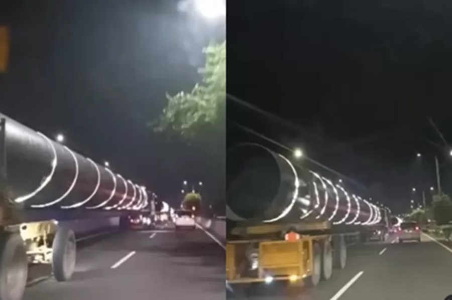 Truk Pengangkut Tabung Raksasa 'Optimus Prime' Tiba di Kebumen Setelah Perjalanan 11 Hari