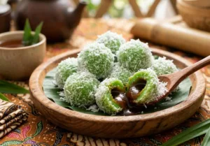 Foto ilustrasi - Sejarah dan filosofi klepon dalam tradisi Jawa, dari jajanan pasar sederhana hingga simbol kebaikan dan kesederhanaan hidup. (AI/KabarJawa)