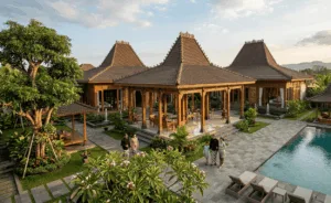 Mengapa rumah Joglo harus memilih hari baik? Simak cara menghitung hari baik menurut Primbon Jawa beserta makna filosofinya. (AI/KabarJawa)