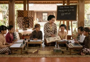 Foto ilustrasi - Arti nuwun sewu dalam bahasa Jawa adalah permisi. Ketahui makna, fungsi, dan waktu tepat mengucapkannya dalam budaya Jawa. (AI/KabarJawa)