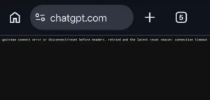 ChatGPT error hari ini 15 Juli 2026, ketahui kenapa dan apa arti ChatGPT upstream connect error or disconnect serta sampai kapan gangguan.