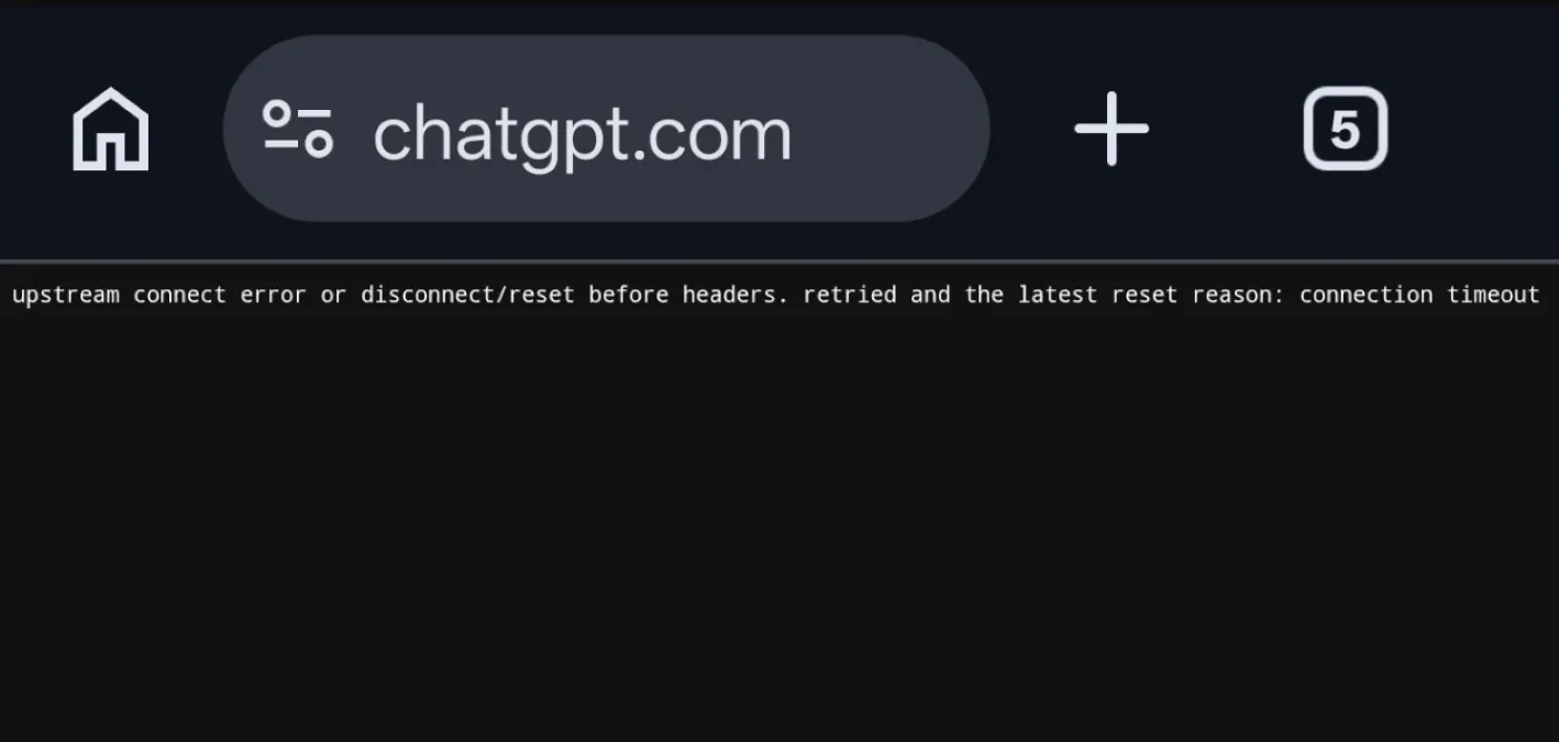 ChatGPT error hari ini 15 Juli 2026, ketahui kenapa dan apa arti ChatGPT upstream connect error or disconnect serta sampai kapan gangguan.