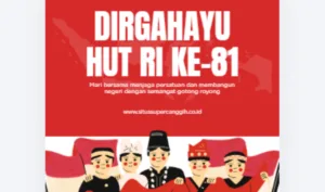 Contoh banner HUT RI ke-81 2026 format CDR, PSD, PNG terbaru lengkap, gratis diedit, beserta cara membuat dan link download.