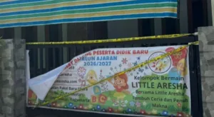 Daycare Little Aresha Yogyakarta dipasang garis polisi setelah dugaan kasus kekerasan dan penelantaran anak. (Istimewa)