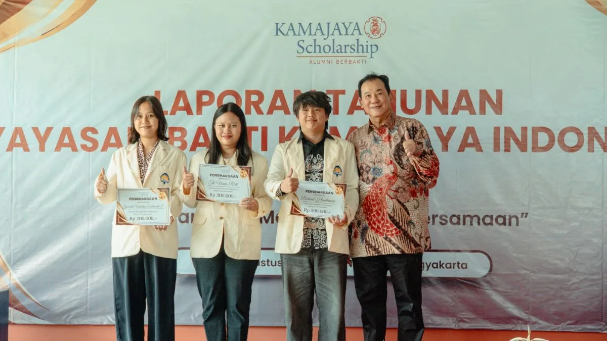 KAMAJAYA Scholarship telah membantu lebih dari 200 mahasiswa UAJY dengan dana beasiswa lebih dari Rp5 miliar selama sembilan tahun.