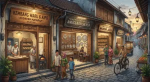 Ilustrasi toko legendaris di Kotagede yang masih eksis. (Gemini AI)