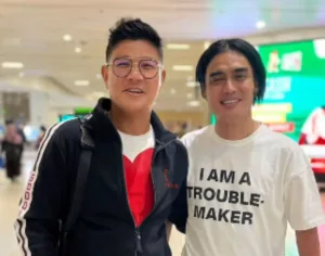 Andika Mahesa (Andika Kangen Band) bersama Charly Van Houten. (Foto: instagram/@babang_andikamahesa)