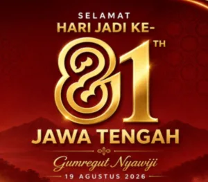 Gumregut Nyawiji artinya apa? Simak makna tema Hari Jadi ke-81 Jawa Tengah, logo, serta sejarah Jateng sejak 19 Agustus 1945. (Foto: tangkap layar x/KPU Karanganyar)