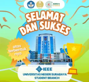 IEEE Student Branch UNESA resmi terbentuk pada Maret 2025 dan menjadi wadah mahasiswa terhubung dengan jaringan IEEE global. (Foto: instagram/s1te_teknikelektro.unesa)