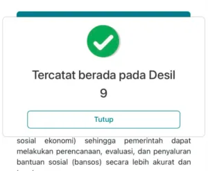Cara cek desil 1 sampai 10 lewat Google di cekbansos.kemensos.go.id atau dtsen-form.bps.go.id lengkap penjelasan arti kategori desil 1-10.