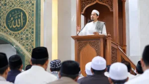 Contoh khutbah Jumat singkat bulan Maulid 2026 lengkap dengan bacaan doa, materi tentang keteladanan dan akhlak Nabi Muhammad SAW. (AI)