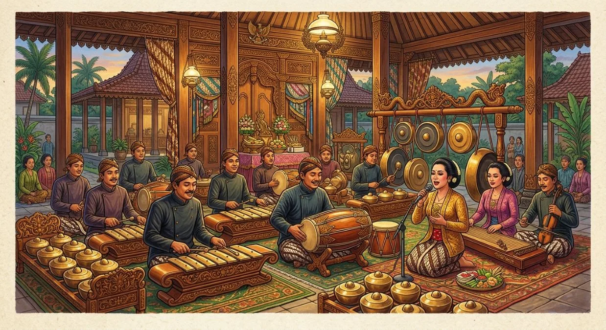 5 maestro karawitan Jawa meninggalkan karya dan pemikiran yang memperkaya gamelan, dari Ki Nartosabdo hingga Rahayu Supanggah. (AI)