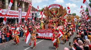 Jadwal karnaval HUT RI 2026 di Malang berlangsung 18-31 Agustus. Cek daftar desa, kecamatan, dan lokasi karnaval selengkapnya. (AI)