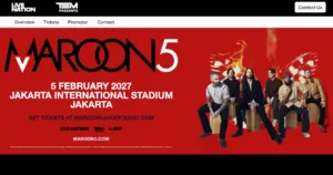Tiket konser Maroon 5 Jakarta 2026 dijual mulai 26 Agustus. Simak jadwal presale, harga tiket, dan link pembelian resminya.