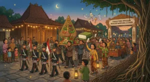 Ilustrasi - Tujuh tradisi Rebo Wekasan masih lestari di sejumlah daerah Jawa mulai dari Jogja, Jawa Tengah, hingga Jawa Timur. (AI/KabarJawa)