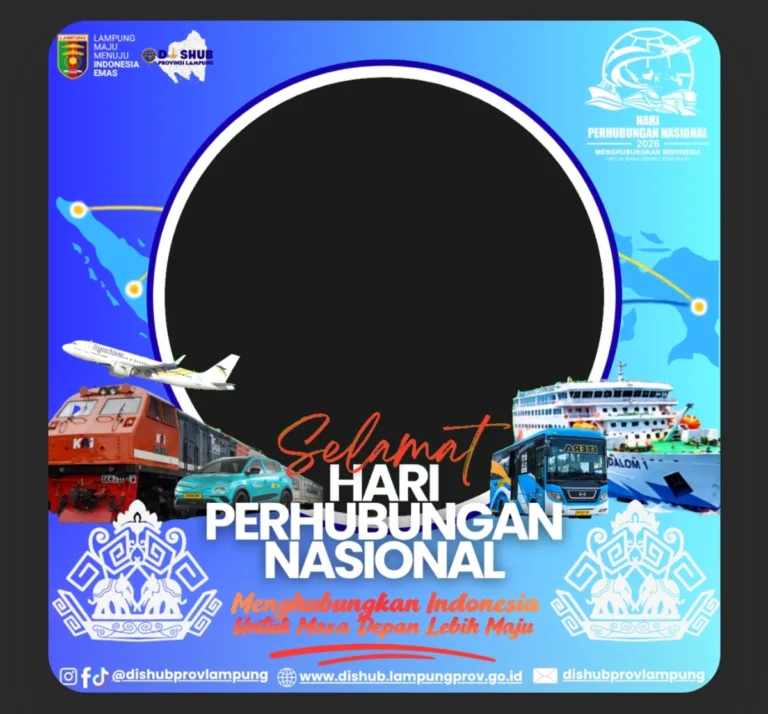 Link Twibbon Hari Perhubungan Nasional 2026 terbaru desain estetik. Unduh gratis dan bagikan ke media sosial untuk merayakannya. (Foto: Twibbonize)