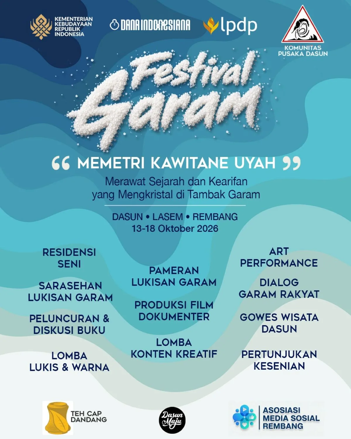 Festival Garam Memetri Kawitane Uyah di Desa Dasun menghadirkan seni, tradisi, pengetahuan lokal, dan isu petani garam.