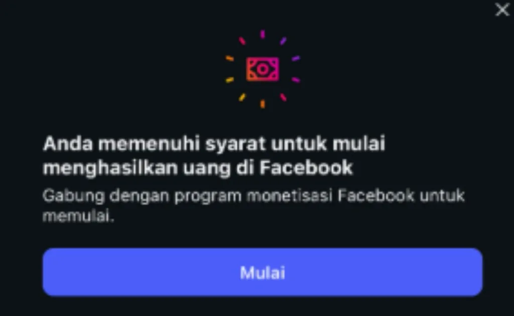 Arti notifikasi memenuhi syarat menghasilkan uang di Facebook yang muncul di Instagram dan langkah yang perlu dilakukan pengguna.
