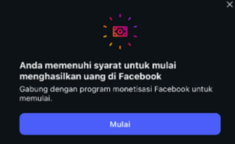 Arti notifikasi memenuhi syarat menghasilkan uang di Facebook yang muncul di Instagram dan langkah yang perlu dilakukan pengguna.