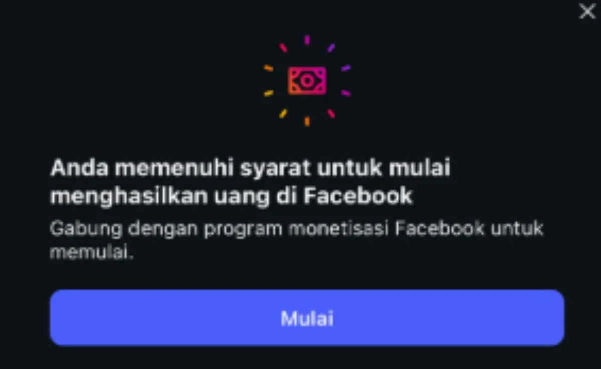 Arti notifikasi memenuhi syarat menghasilkan uang di Facebook yang muncul di Instagram dan langkah yang perlu dilakukan pengguna.