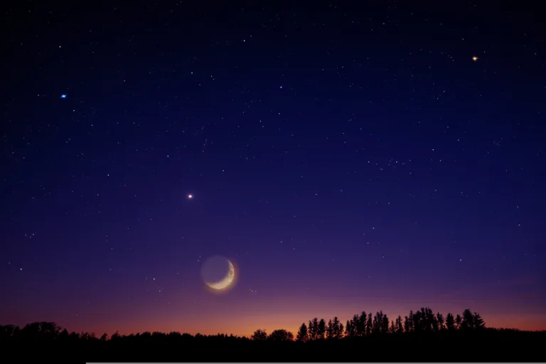 Gambar Ilustrasi keajaiban alam antara Bulan dan Venus dalam satu frame, (PixaBay;Bru-nO)