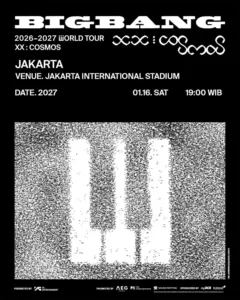 Link war tiket BIGBANG Jakarta 2027, jadwal presale, harga semua kategori, dan cara membeli tiket resmi konser di JIS. (instagram/pkentertainment.id)